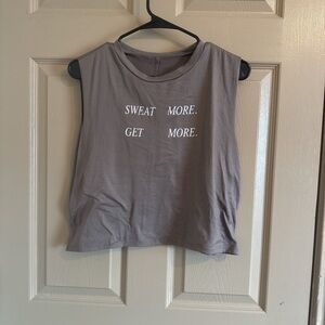 Graphic Sleeveless Top - Gray